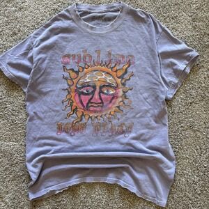 Vintage Grunge Sublime Sun Graphic Tee Size Medium Purple